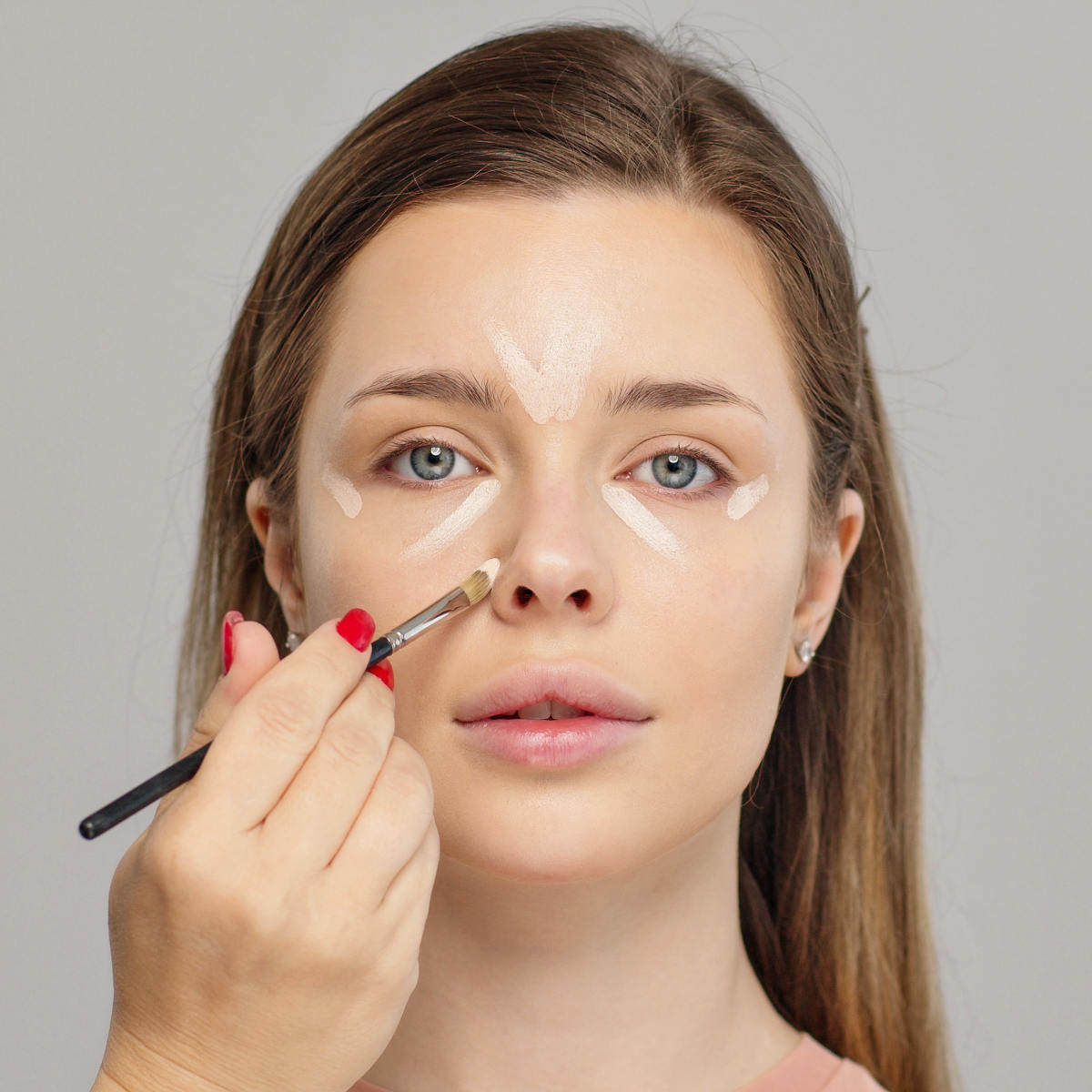 Makeup Artist applying Keromask